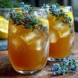 Lavender Honey Lemonade Pitcher with fresh lemon slices and lavender sprigs, a fragrant spring beverage perfect for gatherings.