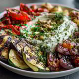 Grilled Veggie Hummus Platter