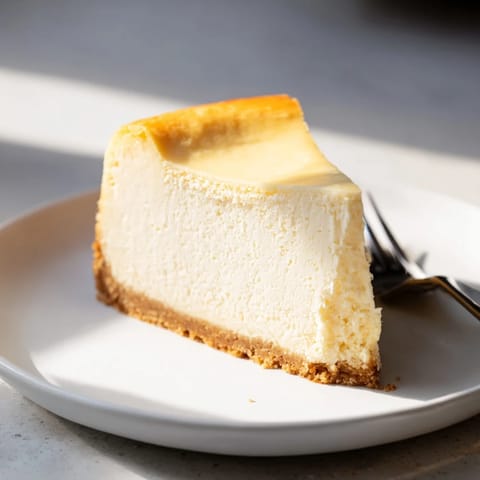 Indulge in a decadent New York cheesecake, baked to golden perfection, ready for every celebration.