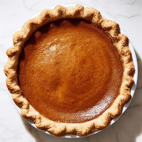 Warm, creamy pumpkin pie, a Thanksgiving treat, with a dusting of cinnamon on top.