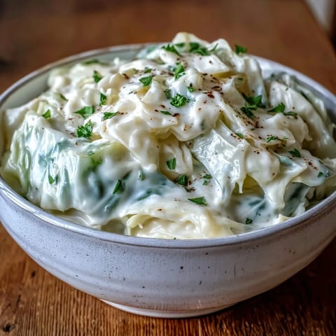 Silky Creamed Cabbage Side Dish