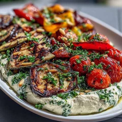 Grilled Veggie Platter with Hummus: colorful summer vegetables charred to perfection alongside creamy homemade hummus.