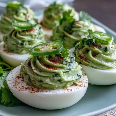Guacamole Stuffed Deviled Eggs