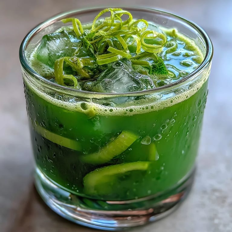 A vibrant pitcher of Celery Ginger Lemon Juice, served over ice with lemon wheels and mint sprigs for a refreshing drink.