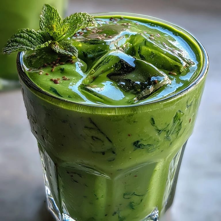 A refreshing Green Detox Smoothie with creamy banana, crisp apple, and a bright squeeze of lemon.  