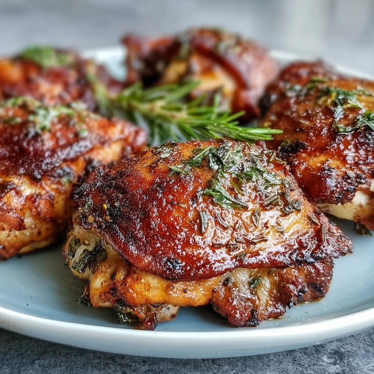 Seasoned baked bone-in chicken thighs with paprika and herbs, served alongside a crisp green salad for a balanced, gluten-free meal.