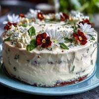Elegant graduation cake with vanilla sponge, gold leaf accents, and edible flowers in a stunning celebration design.
