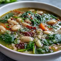 Tuscan White Bean Spinach Soup
