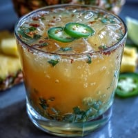 Vibrant Pineapple Jalapeño Agua Fresca ready to sip on a hot summer day.